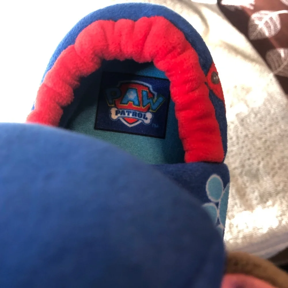 Paw Patrol Toddler Unisex Slipper Shoes 3D Plush Head Size 5-6 NWOT